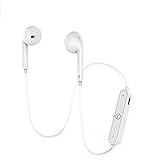 Wireless Bluetooth Headphones, GEJIN Bluetooth 4.1 Waterproof Sports Earphones, Noise Cancelling Earbuds (White) (White)
