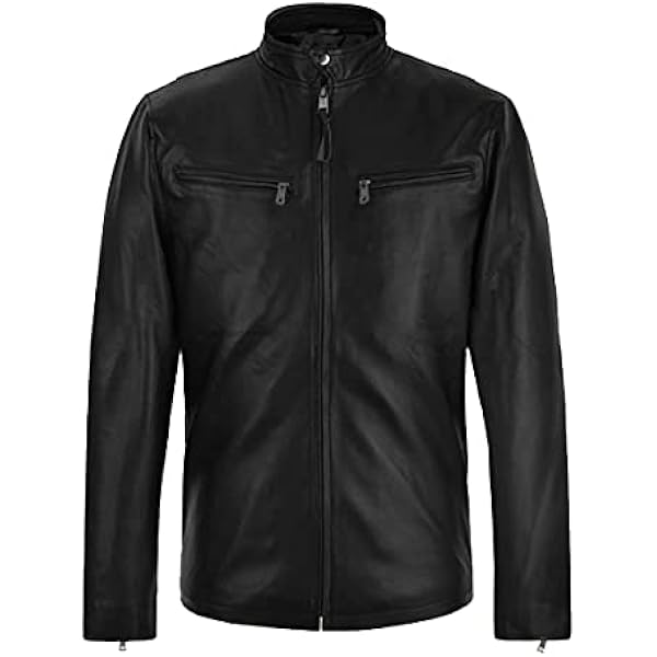 【超希少】SKIPPER Leather Jacket Black Men's Real Leather Jacket 100% Soft Skipper Classic Casual