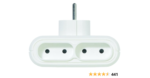 Legrand LEG50650 - Clavija adaptadora (4 tomas laterales, 2P ...