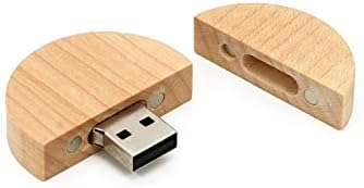 Uactor 1pcs 8GB USB 2.0 Flash Drive Wooden Maple Round Orchard Design High Speed Storage Memory U-Disk