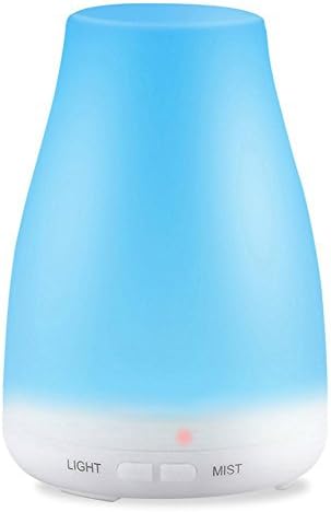 Interomgl Version Essential Oil Diffuser, 100ml Aroma Essential Oil Cool Mist Humidifier with Adjustable Mist Mode,Waterless Auto Shut-off and 7 Color LED Lights Changing for Home Office Baby