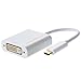 USB-C to DVI, CableCreation Type C to DVI Adapter, Thunderbolt 3 Compatible, (DP Alt Mode) Compatible with MacBook 2016 12-Inch/Chromebook Pixel/Dell XPS 13/Lenovo Yoga 910/920/Galaxy S8/S9,White