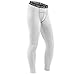 Neleus Men's 2 Pack Compression Tights Sport Running Leggings Pants,6026,White,Black,M,EUR L