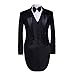 Cloudstyle Men's Tailcoat Formal Slim Fit 3-Piece Suit Dinner Jacket Swallow-Tailed Coat