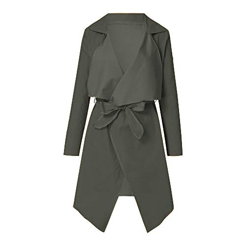Clearance Women's Hem Solid Coat, Duseedik Ladies Loose Irregular with Lapel Trench Coat Cardigan Tops