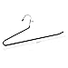 Ohuhu Set of 24 Heavy Duty Slacks/Trousers Hangers Pants Hanger Open Ended Pants Easy Slide Organizers, Chrome and Black Friction
