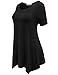 BELAROI Womens Basic Solid Loose Fit Short Sleeve Tunic T Shirt (1X, Black)