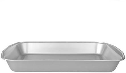 Lemonda Heavy Duty Healthy Wide Space Steel Rectangle Toaster Oven Pan Tray Cake Bread Ovenware Plate Non-stick Baking Tool Set (L:14.5 Inch)