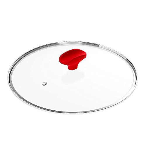 Tampa de Vidro Ichef Polishop - Shark Series - 24Cm - Vermelha | Vermelho