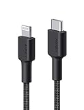 AUKEY USB C to Lightning Cable 6.6ft iPhone 11 Charger [Apple MFi-Certified] Durable Braided Nylon PD Fast Charging Cable iPhone Cable Compatible with iPhone 11 Pro/XS/8 Plus/iPad/Airpods Pro