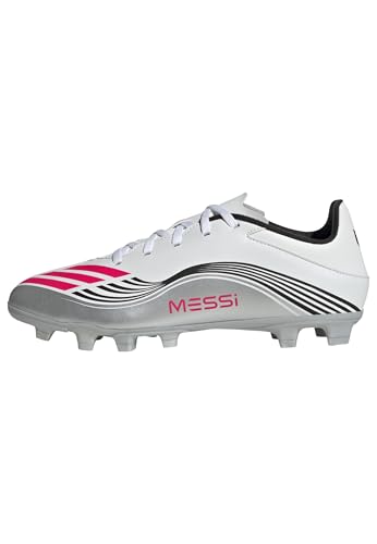 Adidas Unisex-Adult F50 Messi Club Firm Ground/Multi Ground, White/Lucid Red/Si…