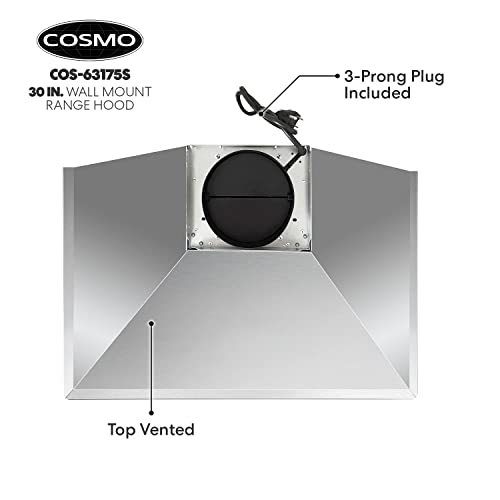 COSMO COS63175S Wall Mount Range Hood with Ducted Convertible Ductless