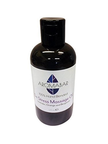 De-Stress Massage Oil 125ml with Lavender, Sweet Orange and Bergamot Pure Essential Oils