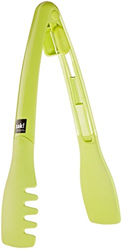 Zak Designs Kitchen To Table 10-inch Locking Tongs, Kiwi