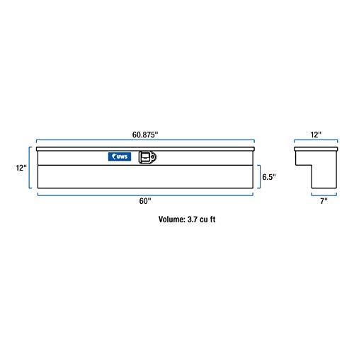 UWS EC30111 60-Inch Heavy-Wall Aluminum Truck Side Tool Box, RigidCore Lid
