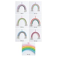 YWXJY Kids Room Decor Wall Hanging Handmade Rainbow Woven Ornaments,DIY Nursery Tent Hanging Pendant Boys Girls Room Accessories, Wall Sticker, 4 Color-Y4-13