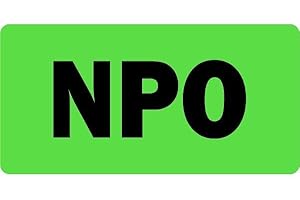 NPO Veterinary Labels - 2” x 1”, 500 Labels/Roll, Green w/Black Text | Remind or Alert Animal Should Not Eat - Veterinary Offices and Hospitals | LabelValue Brand