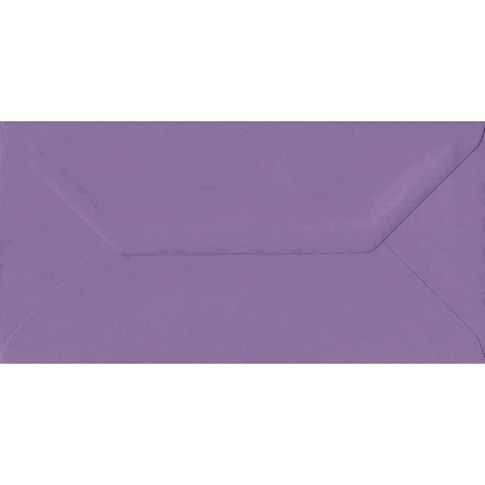 DL (110mm x 220mm) Coloured Envelopes Perfect for Christmas Cards, Greeting Cards, Wedding/Party Invitations, Crafts and Many More - Pack of 12 (Purple)