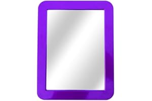 Vermo Magnetic Mirror - 1-Pack Locker Mirror - 5" x 7"- for School Locker, Bathroom, Household Refrigerator, Locker Accessory, Workshop Toolbox, Office Cabinet or More (Purple Single)