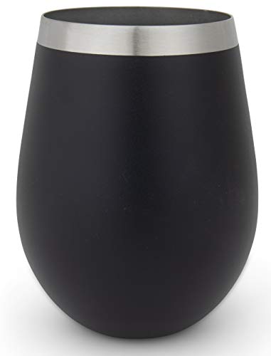 Stainless Steel Wine Glasses: Large 18 Oz Set of 4 Stemless Metal Wine Glass Set - Outdoor Wine Tumbler for the Pool, Camping, Cookouts, Travel - Set of 4 Drinking Cups (Assorted)