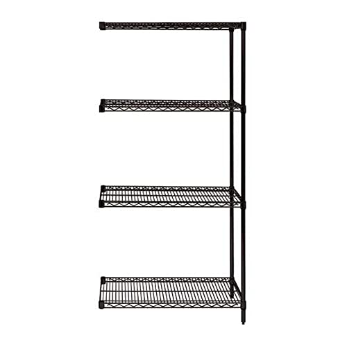 Quantum Storage Systems AD54-3060BK Wire Shelving Add-On Kit, 60" W x 30" D x 5…