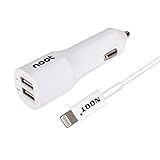iPad Air 2 Car Charger Apple MFi Certified 3 Feet Lightning to USB Charging Cable Cord + 2 Port 3.1A USB Car Adapter for Apple iPad Air 2, Air and more