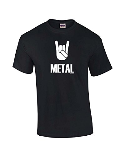 Heavy Metal T-Shirt Rock On Metal-Black-large