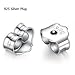 Zealmer Womens Rhinestone Cubic Zirconia Silver Stud Earrings Set, Gift for Valentine's Day, 5 Pairs