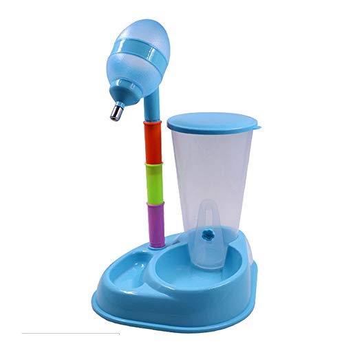 Westspark Automatic Pet Cafe Feeder, Self-Dispensing Dog Cat Automatic Food Replendish Station Waterer Dispenser Gravity Dry Food Storage Bottle Bowl Dish for Dog Cat Animal Puppy Blue