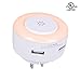 USB Wall Charger, POWRUI Dual USB Port 2.1A/5V Foldable Wall Charger Plug Travel Power Adapter with Touch LED Night Light for iPhone,iPad,Moto,Samsung,HTC,Kindle and More Device - Circle, UL Certified