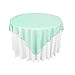 OurWarm Mint Green Organza Table Overylay Cover Square 72"x72"