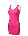FLORIA Womens Scoop Neck Fitted Stretch Bodycon Mini Tank Sexy Dress (S-3X)
