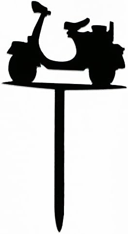 Ecape Cupcake Toppers of Motorbike Motorcycle Cupcake Picks Set of 8 for Cupcake Decoration Acylic Black