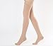 PPXGOGO Compression Socks, Firm Support 20-30 mmHg Gradient Thigh High Compression Stockings with Silicone Band. Treatment for Running, Edema, Varicose Veins Nursing.(Nude-Closed,L)