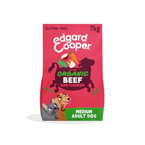 Edgard Cooper Organic Dry Dog Food - (Organic Beef, 7kg), Grain & Gluten Free, Joint & Bones Supplement for Dogs, fresh meat, full of essential amino acids for healthy insides