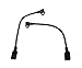 YCS basics 6 Inch USB 2.0 Mini B Female to Left and Right Angle Mini B Male Extension Cables