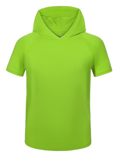 Roadbox Boys Short Sleeve Hoodie Athletic Quick Dry Hooded T Shirt at Amazon