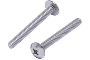 No. 8-32 x 1-1/2" Stainless Truss Head Phillips Machine Screw, (50 pc), 18-8 (304) Stainless Steel Machine Screws, UNC Full Thread, Plain Finish by Bolt Dropper