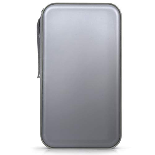 Fanspack CD Case, 80 Capacity DVD Case DVD Organizer CD Holder Case CD Storage Case Hard Plastic DVD CD Wallet (Grey)