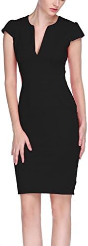 Sel Natural Women's V-neck Short Sleeve Pocket Casual Mini Summer Dresses L
