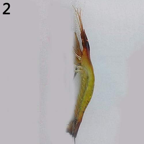 jiyoujianzhuzhuangshigongchengyouxiangongsi 1Pc 75mm Soft Plastic Lifelike Simulation Shrimp Glow in The Dark Fishing Lure - Red
