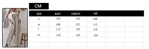 TOP-MAX Women's Loose Suspender Trousers Wide Leg Overalls Jumpsuit Romper Harem Pants Plus Size