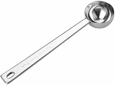Kingnice 15ML Stainless Steel Coffee Scoop, Long Handled Spoon, Teaspoons, Tablespoons
