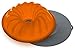 The Clever Cuisine Silicone Bundt Pan Spiral Cake Mold, Perfect Thickness to Keep Consistent Form 10.5 D X 2.5 H, and Cover