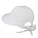 JFH Women's Classic Quintessential Sun Wide Visor Hat in Sold Bold Colors (White)