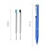 kyinflose Gift pens, Smooth Gel Ink Metal Twist Roller Ball 0.5mm Black Pen Set(0.7mm Black & Blue Pen Refills), Fine Point Pens for Man/Woman, Blue