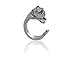 English Bulldog Ring in Silver Tone by Silver Phantom Jewelry