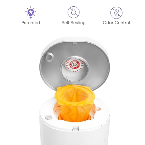 Munchkin® Arm & Hammer Diaper Pail Snap, Seal & Toss™ Refill Bags, Holds up to 600 Newborn Diapers, 20 Pack