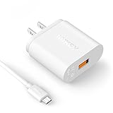 Aukey PA-U28 18W USB 2.0 Wall Charger with 3.3ft Micro USB Cable for Android Smartphones - White