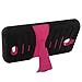 Aimo Wireless for Huawei Valiant Y301/Ascend Plus H881c MetroPCS/Straight Talk Armor 3-in-1 Case with Stand - Retail Packaging - Black/Hot Pink